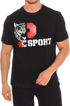 Plein Sport Korte mouwen ronde hals katoenen T-shirt Black Heren