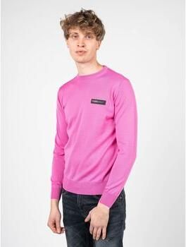 Plein Sport Heren Merinowollen Geribbelde Pullover Pink Heren - Foto 5