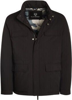 Plein Sport Zwarte Polyester Jas met Capuchon Black Heren
