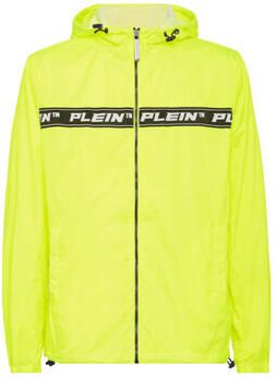 Philipp Plein Gele Nylon Windbreaker met Capuchon Yellow Heren