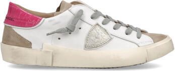 Philippe Model Korte Broek PRLD VXC1 PRSX LOW WOMAN-VEAU MIXAGE CROCO BLANC FUCSIA