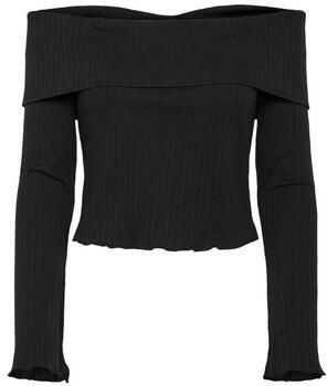 Pieces Top met lange mouwen en schouderkraag model 'JAZMINE'