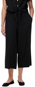 Pieces Loose fit culotte van een mix van viscose en linnen model 'PIA' - Foto 6