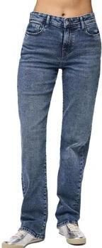 PIECES straight leg jeans PCKELLY medium blue denim