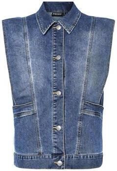 PIECES gilet PCFEMMA medium blue denim