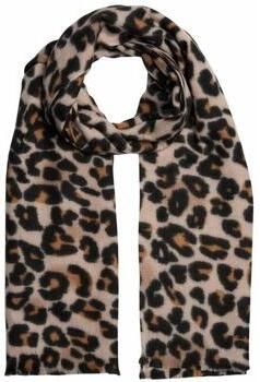 PIECES sjaal met panterprint PCJORNA zwart ecru