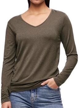 Pieces Shirt met V-hals PCBILLO LS V-NECK LUREX STRIPES NOOS