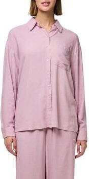 Pieces Relaxed fit overhemdblouse in een mix van viscose en linnen model 'PIA'