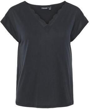 Pieces Regular fit T-shirt met V-hals model 'KAMALA'