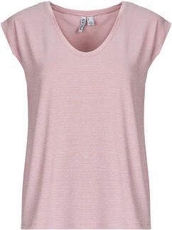 Pieces T-shirt Korte Mouw PCBILLO TEE LUREX STRIPES