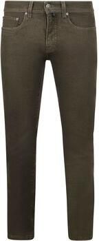 Pierre Cardin Skinny Jeans Broek Lyon Tapered Raw Bruin