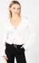 Pinko Witte Hammered Satin Sweater White Dames - Thumbnail 1