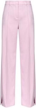 Pinko Lichtroze Broek met Hoge Taille en Wijde Pijpen Pink Dames