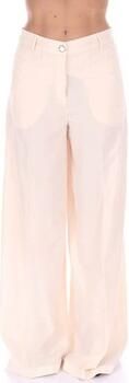 Pinko Vloeibare Ivoorbroek Beige Dames - Foto 2