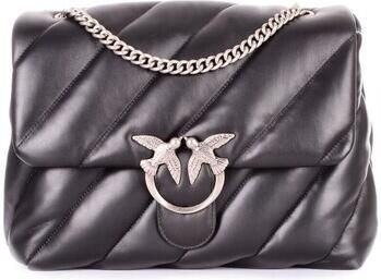 Pinko Gewatteerde leren schoudertas met Love Birds detail Black Dames - Foto 10