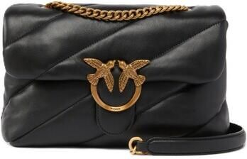 Pinko Zwarte Leren Crossbody Tas met Gouden Decoratieve Gesp Black Dames - Foto 19