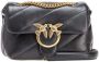 Pinko Leren schoudertas met afneembare kettingriem Black Dames - Thumbnail 1