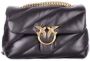 Pinko Leren schoudertas met afneembare kettingriem Black Dames - Thumbnail 4