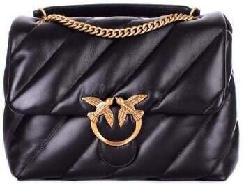 Pinko Gewatteerde Schapen Nappa Handtas Iconisch Logo Black Dames - Foto 16