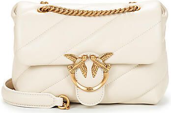 Pinko Leren Schoudertas met Afneembare Kettingriem White Dames - Foto 17