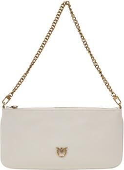 Pinko Witte Horizontal Flat Pochette met Rits White Dames