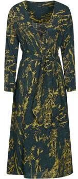 Pinko Lange jurk groen geel geometrisch patroon Green Dames
