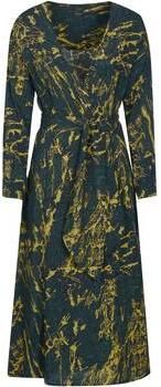 Pinko Lange jurk groen geel geometrisch patroon Green Dames