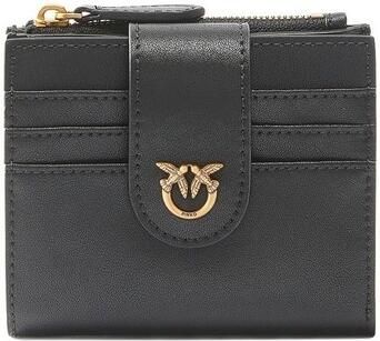 Pinko Stijlvolle Dames Portemonnees in Zwart en Goud Black Dames