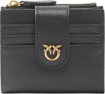 Pinko Stijlvolle Dames Portemonnees in Zwart en Goud Black Dames