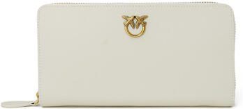 Pinko Witte Damesportemonnee met Love Birds Logo White Dames