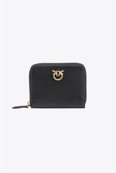 Pinko Leren portemonnee met ritssluiting en Love Birds ontwerp Black Dames - Foto 13