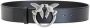 Pinko Stijlvolle Zwarte Leren Riem met Zilverkleurige Hardware Black Dames - Thumbnail 1