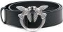 Pinko Stijlvolle Zwarte Leren Riem met Zilverkleurige Hardware Black Dames - Thumbnail 4