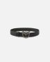 Pinko Stijlvolle Zwarte Leren Riem met Zilverkleurige Hardware Black Dames - Thumbnail 3