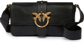 Pinko Zachte leren schoudertas met Love Birds detail Black Dames - Foto 2