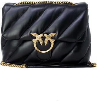 Pinko Gewatteerde Schapen Nappa Handtas Iconisch Logo Black Dames - Foto 4