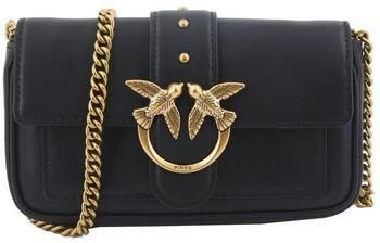 Pinko Zwarte en Gouden Schoudertas voor Vrouwen Black Dames