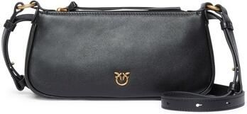 Pinko Hobo bags Minimalist Black Leather Shoulder Bag With Gold-To in zwart - Foto 3