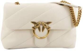 Pinko Gewatteerde Sheepskin Schoudertas met Love Birds White Dames - Foto 17