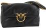 Pinko Zwarte Leren Crossbody Tas met Gouden Decoratieve Gesp Black Dames - Thumbnail 10