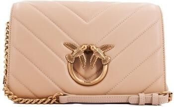 Pinko Klassieke Love Click Crossbody Tas Beige Dames