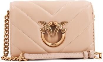 Pinko Mini Love One Cross Body Tas Beige Dames