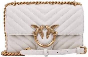 Pinko Witte leren Chevron Gewatteerde Schoudertas White Dames - Foto 11