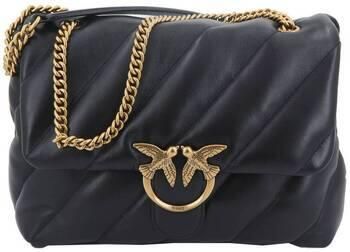 Pinko Gewatteerde Schapen Nappa Handtas Iconisch Logo Black Dames - Foto 3