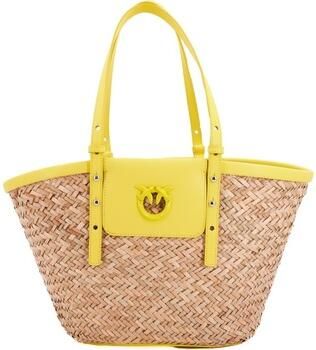 Pinko Zomer Liefde Mand met Leren Details Multicolor Dames