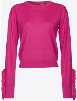 Pinko Fuchsia Wollen Trui met Ruchedetail Pink Dames - Foto 3