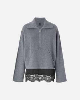 Pinko Kleur-Blok Wol-Kasjmier Trui Gray Dames