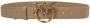 Pinko Love Birds Diamond Cut Leren Riem Beige Dames - Thumbnail 1