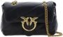 Pinko Leren schoudertas met afneembare kettingriem Black Dames - Thumbnail 1