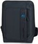 Piquadro Blauwe Leren en Stoffen Tas Blue Heren - Thumbnail 1